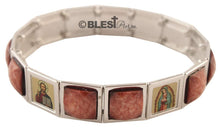 Bracelet, Different colors Faceted Stones, 2.8"/7 cm