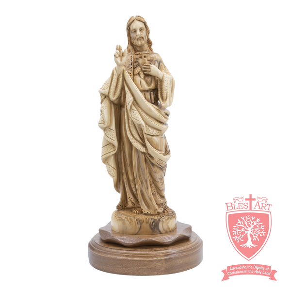 Jesus Blessing the Crowd - Olive wood