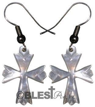 Earrings, Mother of Pearl Seashells - Blest Art, Inc. 