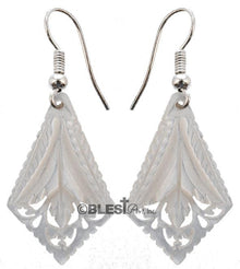 Earrings, Mother of Pearl Seashells - Blest Art, Inc. 