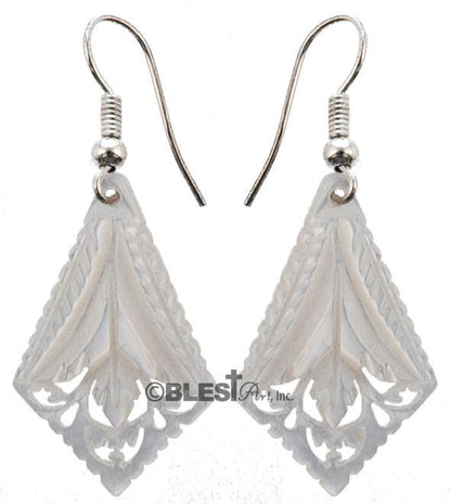 Earrings, Mother of Pearl Seashells - Blest Art, Inc. 