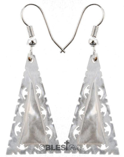 Earrings, Mother of Pearl Seashells - Blest Art, Inc. 