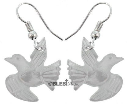 Earrings, Mother of Pearl Seashells - Blest Art, Inc. 