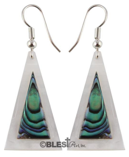 Earrings, Mother-of-pearl & Abalone seashells