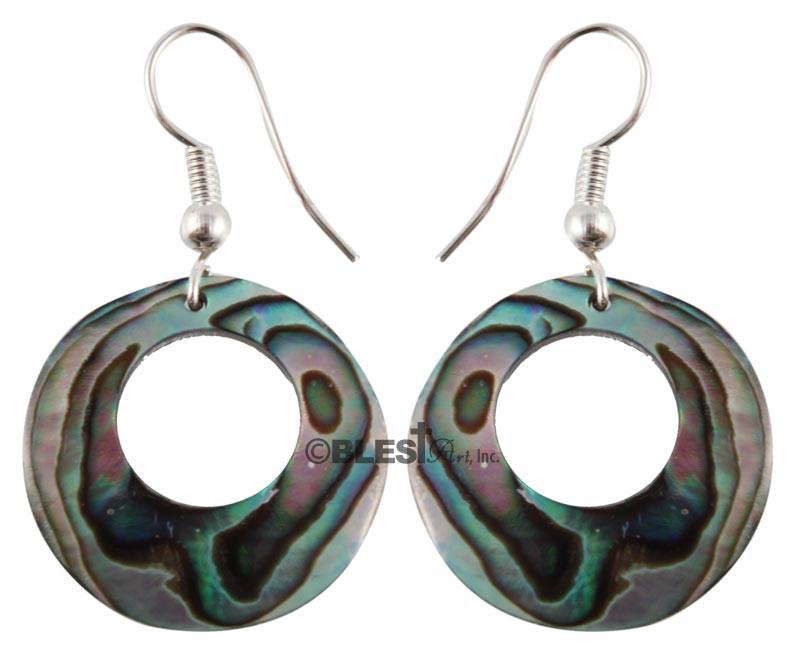Earrings, Abalone seashells