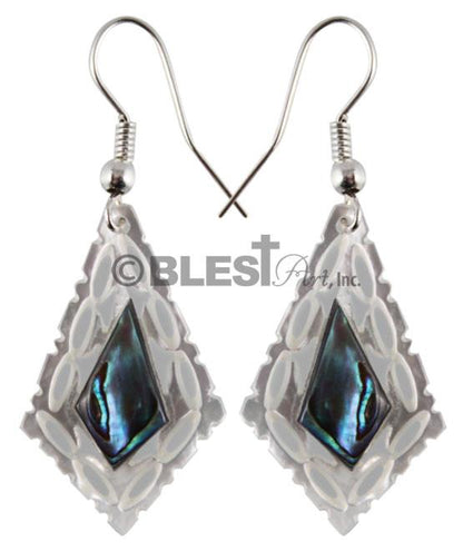 Earrings, Mother-of-pearl & Abalone seashells