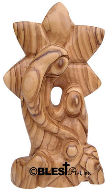 Holy Family, Plain, Star Background, Size 6.3"/16 cm Height