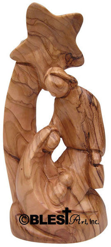 Holy Family, Plain, Star Palm Style, Size 6.3"/16 cm Height