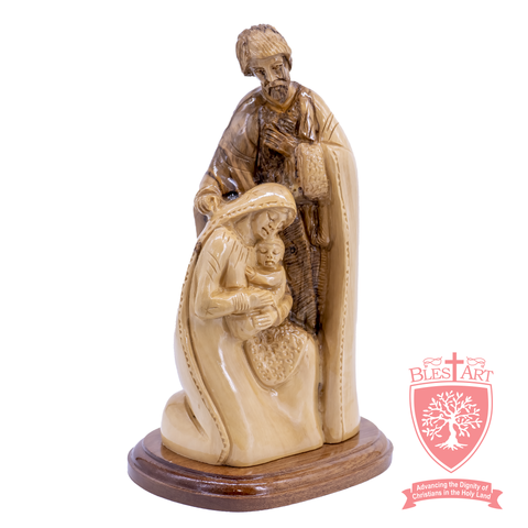 Holy Family statue - Olive wood