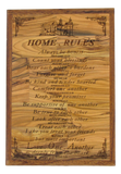 Home Rules plaque, Size: 8.5" x 12.2"