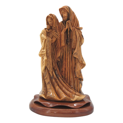 Artistic Holy Family - Olive wood