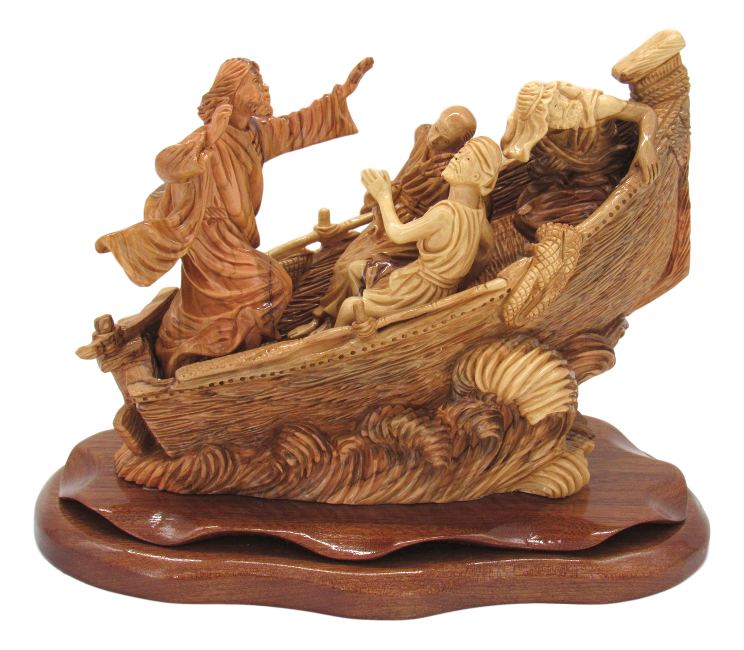 Jesus Calming The Storm, Cathedral Quality, Size: 7.9" X 12" X 10.5"