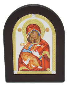 Icon of Madonna & Child, Silver plated, Available in different sizes.