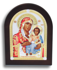 Icon of Madonna & Child, Silver plated, Available in different sizes.