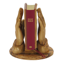 Praying Hands Holding The Holy Bible, Size: 6.7" x 4.7" x 7.2" - Blest Art, Inc. 