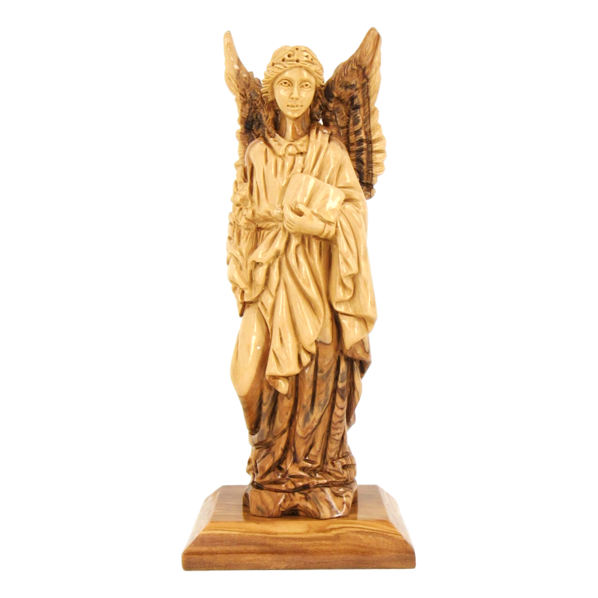 St. Raphael with the book and the Flowers, Size: 3.8" x 3" x 9.5"