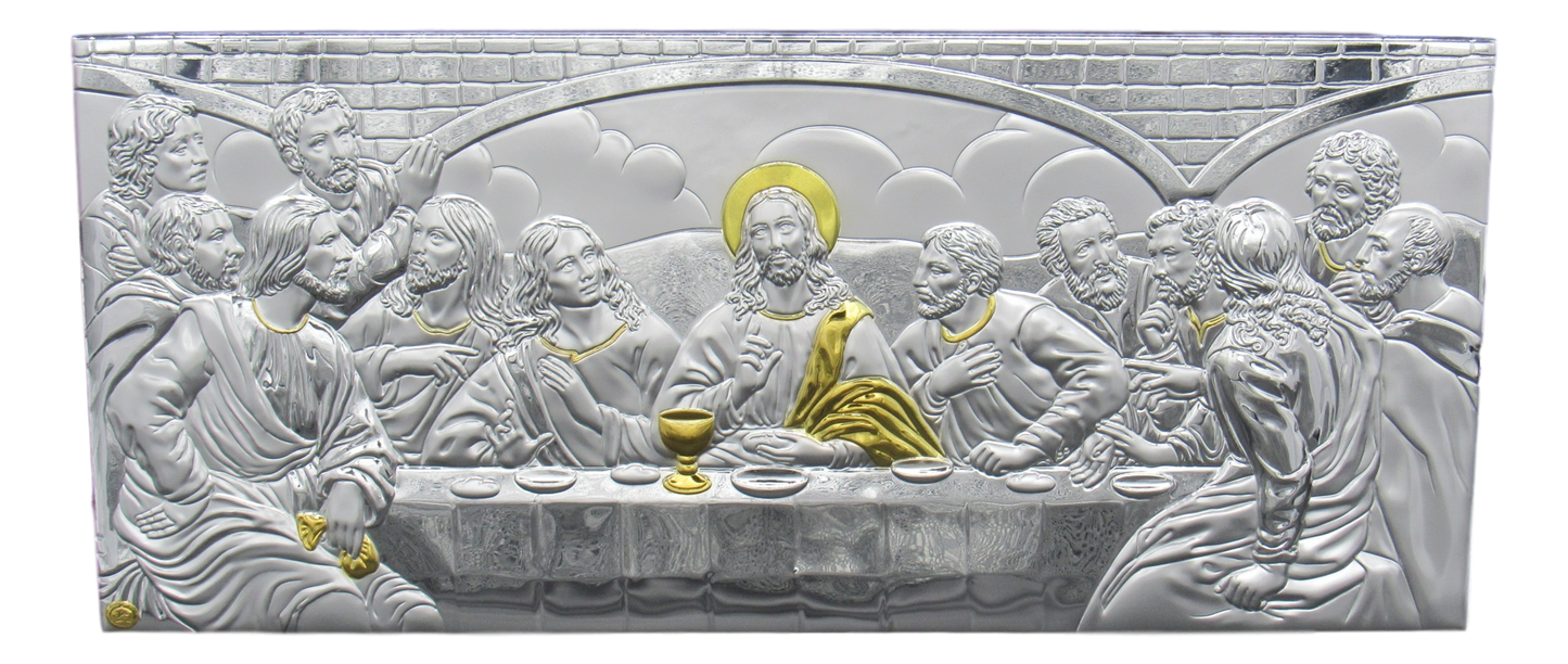 Icon of the Last Supper, Silver plated, Available in different sizes.