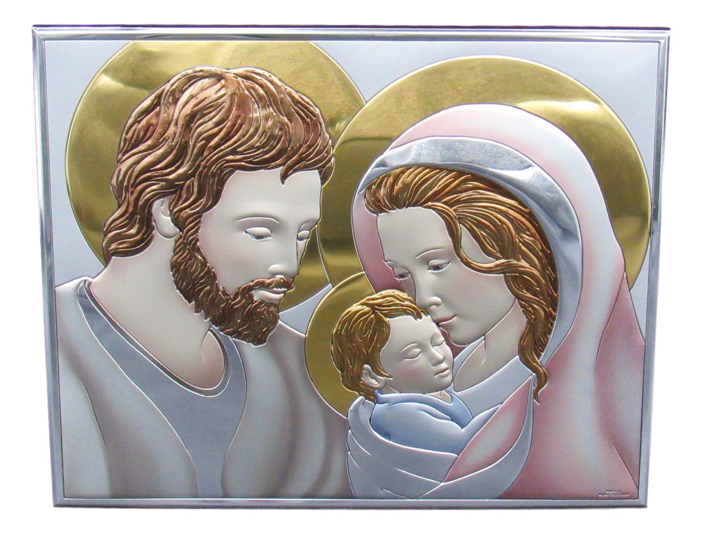 Icon of the Holy Family, Stirling Silver, Size: 10" x 8.5"
