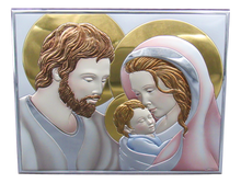 Icon of the Holy Family, Stirling Silver, Size: 10" x 8.5"
