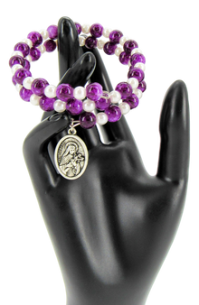 Bracelet, Purple, Snake Style, Available with different attached icons