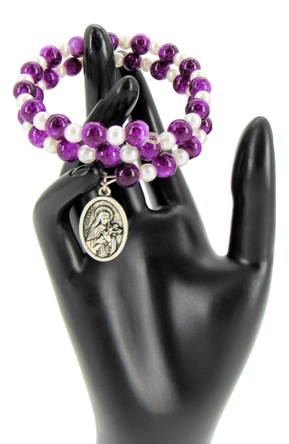 Bracelet, Purple, Snake Style, Available with different attached icons