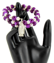 Bracelet, Purple, Snake Style, Available with different attached icons