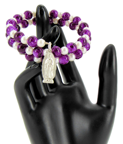 Bracelet, Purple, Snake Style, Available with different attached icons