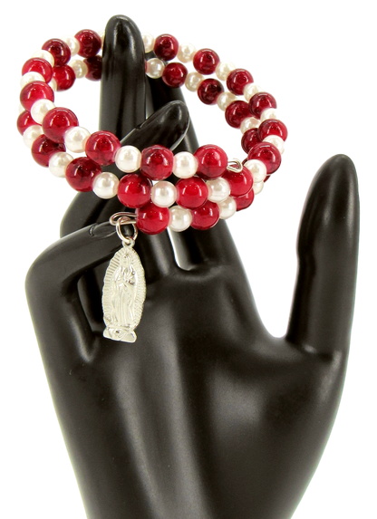 Bracelet, Red, Snake Style, Available with different attached icons