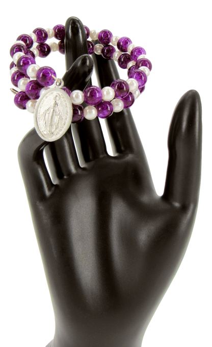 Bracelet, Purple, Snake Style, Available with different attached icons