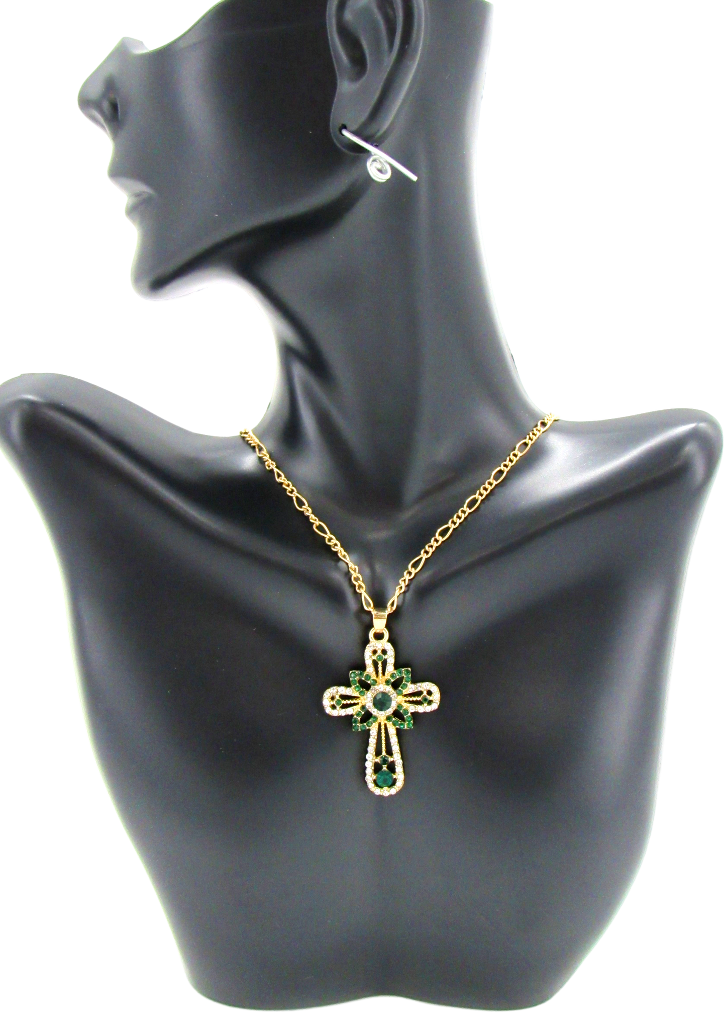 Gold plated Necklace, With Roman Cross, Available in Different colors