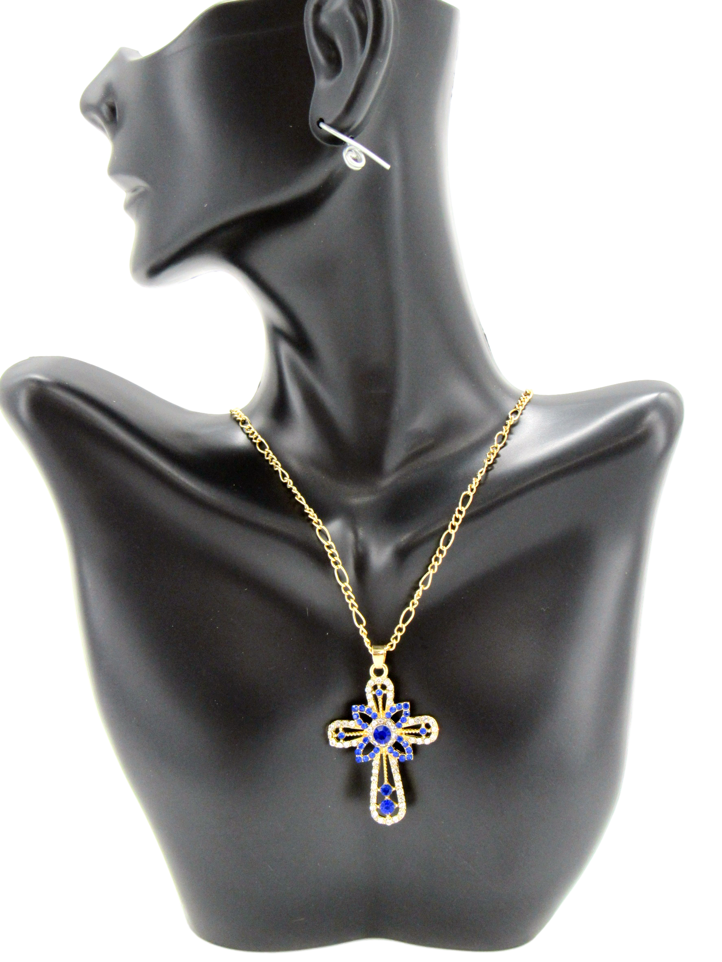 Gold plated Necklace, With Roman Cross, Available in Different colors