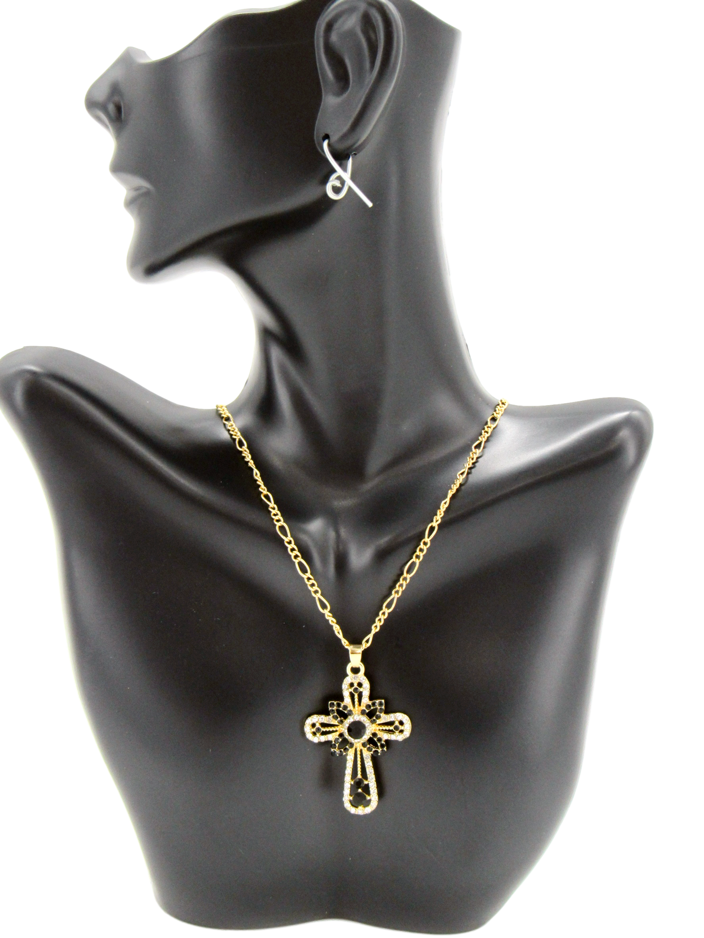 Gold plated Necklace, With Roman Cross, Available in Different colors