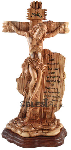 Jesus on the Cross, "Isaiah 53", Size: 13.8"/35 cm