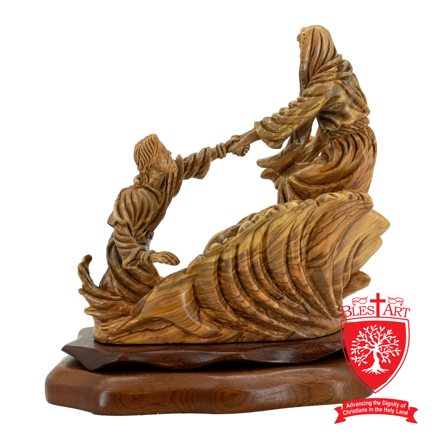 Jesus Holding Peter's hand in the water