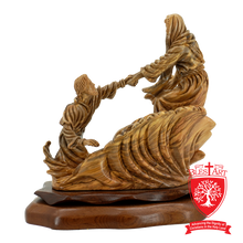 Jesus Holding Peter's hand in the water