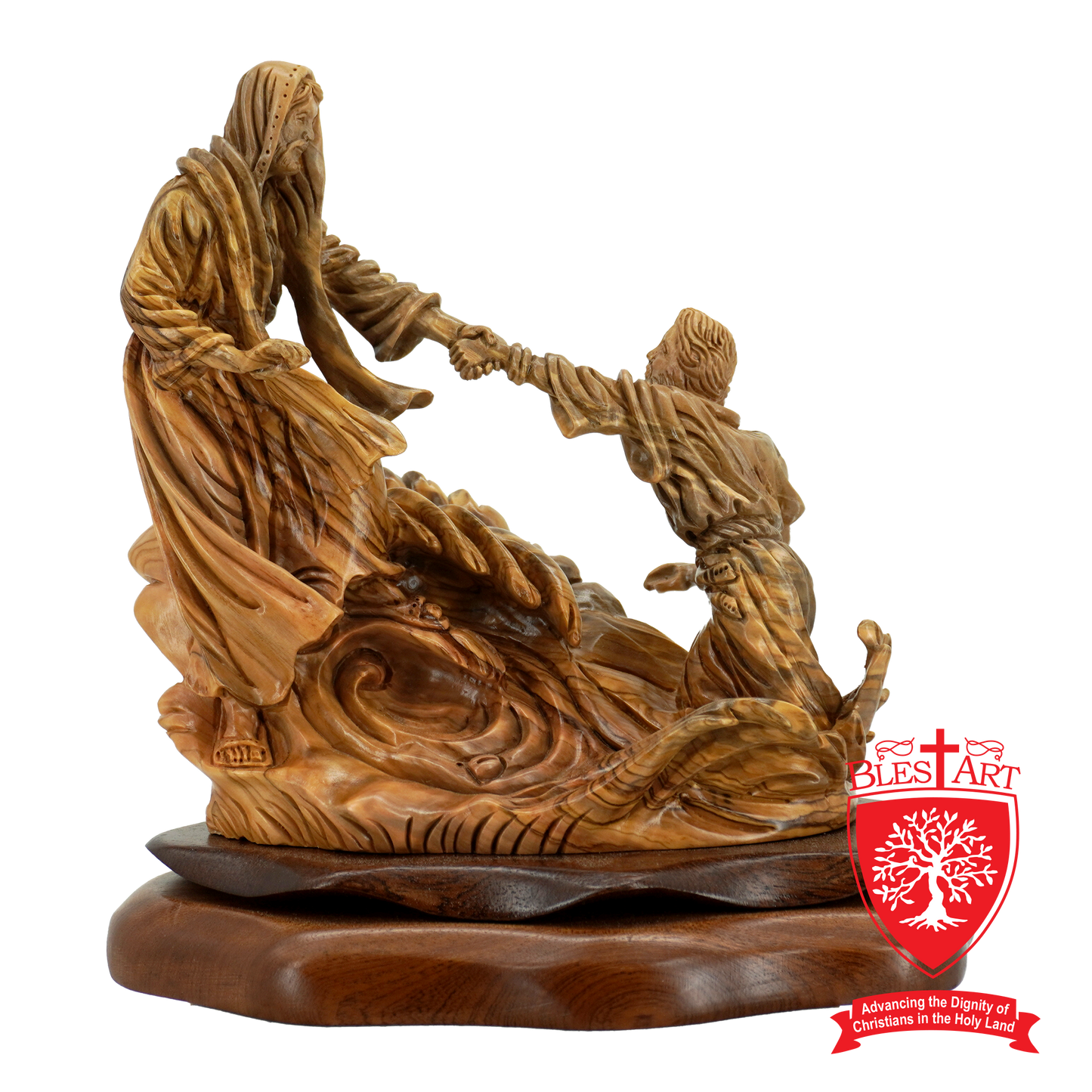 Jesus Holding Peter's hand in the water