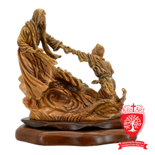 Jesus Holding Peter's hand in the water