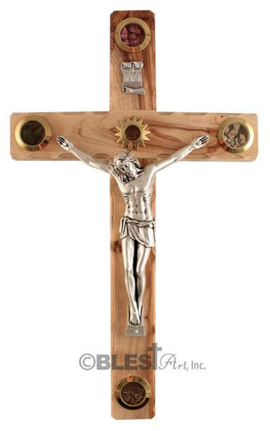 Crucifix, Latin, with Holy Items, Different sizes available. - Blest Art, Inc. 