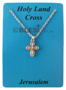 Necklace, Silver, Roman and Oval Style Crucifix, Size: 1.0"/2.5 cm