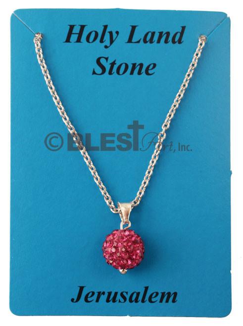 Pendant, Jeweled Ball, available in different colors, size: 1.0"/2.5 cm