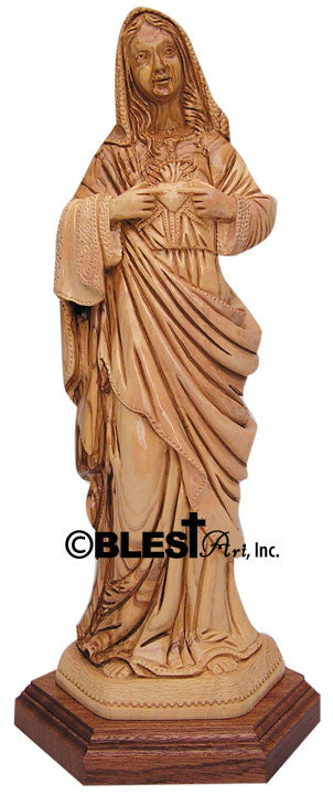 Sacred Heart of Mary, Size: 13.8"/35 cm Height - Blest Art, Inc. 