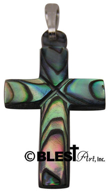 Pendant, Seashells cross, Available in Abalone and mother of pearls - Blest Art, Inc. 