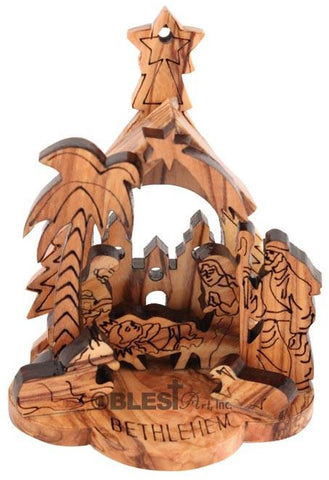 Ornament Laser carved, 3-D, Different Styles, Size: 3.1"/8 cm Height - Blest Art, Inc. 