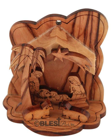 Ornament Laser carved, 3-D, Different Styles, Size: 3.1"/8 cm Height - Blest Art, Inc. 