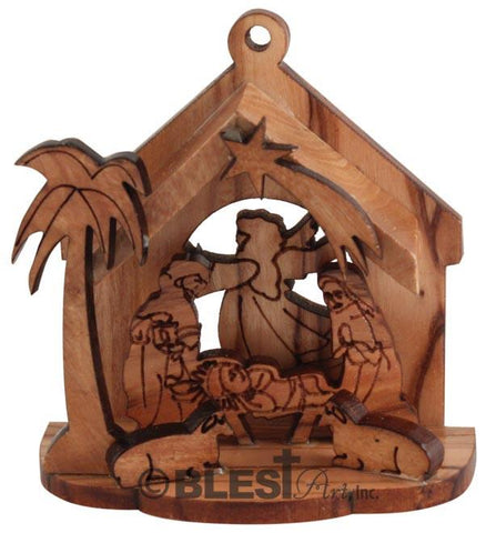 Ornament Laser carved, 3-D, Different Styles, Size: 3.1"/8 cm Height - Blest Art, Inc. 