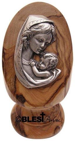 Pedestal, Olive wood, Available in different styles, Size: 3.75" / 9.5 cm height - Blest Art, Inc. 