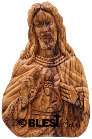 Sacred Heart of Jesus, Plaque, Size: 11.50" / 29.2 cm high - Blest Art, Inc. 