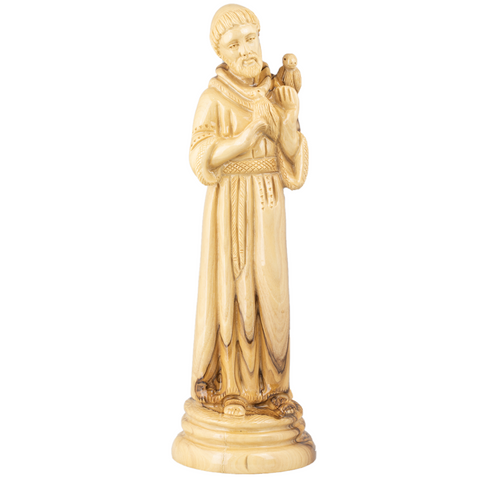 St. Francis with Birds, Size: 9.8"/25 cm Height - Blest Art, Inc. 