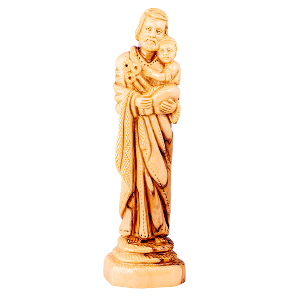 St Joseph and baby Jesus, Size: 9.8"/25 cm Height - Blest Art, Inc. 