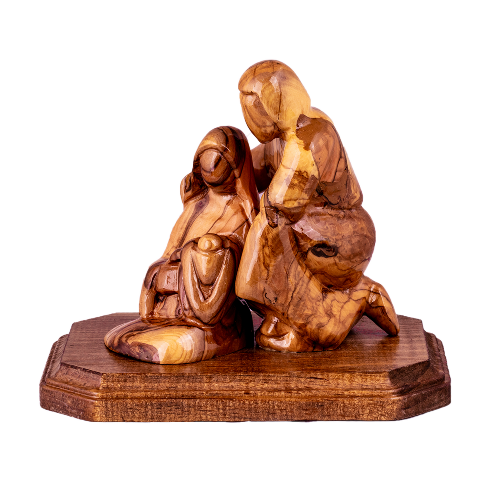 Holy Family, Plain, Kneeling, Size: 7" x 5" x 6" - Blest Art, Inc. 